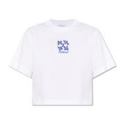 T-shirt met logo Off White , White , Dames