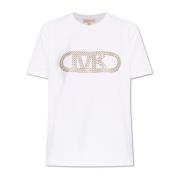 T-shirt met logo Michael Kors , White , Dames