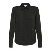 Shirt met logo Moschino , Black , Dames