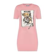 Jurk met geborduurd patroon Moschino , Pink , Dames