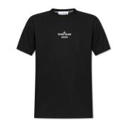 T-shirt met logo Stone Island , Black , Heren