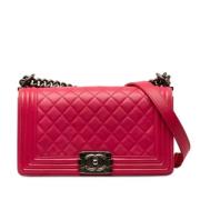 Pre-owned Leather shoulder-bags Chanel Vintage , Pink , Dames