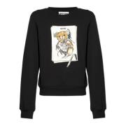 Sweatshirt met print Moschino , Black , Dames