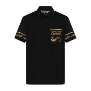 Polo met logo Versace Jeans Couture , Black , Heren