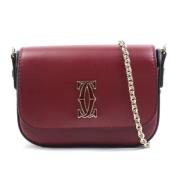 Pre-owned Fabric shoulder-bags Cartier Vintage , Red , Dames