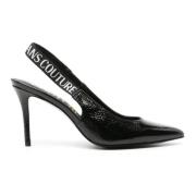 Platte schoenen voor vrouwen Versace Jeans Couture , Black , Dames