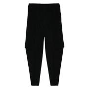 Zwarte Geplooide Cargo Broek Issey Miyake , Black , Heren