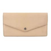 Pre-owned Leather wallets Louis Vuitton Vintage , Beige , Dames