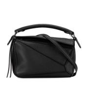 Pre-owned Leather handbags Loewe Pre-owned , Black , Dames