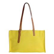 Pre-owned Canvas shoulder-bags Hermès Vintage , Yellow , Dames