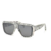 Witte Geïnjecteerde Zonnebril Philipp Plein , Multicolor , Heren