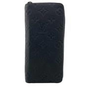 Pre-owned Leather wallets Louis Vuitton Vintage , Black , Dames