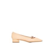 Puntige Neus Ballet Flats Perzik Roze aeyde , Beige , Dames