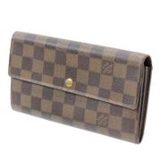 Pre-owned Leather wallets Louis Vuitton Vintage , Brown , Dames