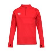 Lange Mouw Sport Zip T-shirt Umbro , Red , Heren