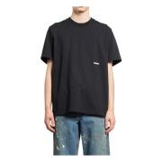 Metal Logo Tee Helmut Lang , Black , Heren