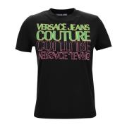 Stijlvolle T-shirts en Polos Versace Jeans Couture , Black , Dames