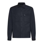 Techmerino Overshirt met Borstzakken Ermenegildo Zegna , Gray , Heren