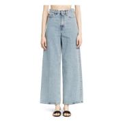 Blauwgewassen Wide Leg Denim Jeans TotêMe , Blue , Dames