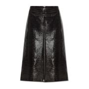 Vinyl rok Courrèges , Black , Dames