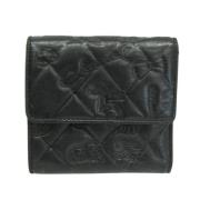 Pre-owned Leather wallets Chanel Vintage , Black , Dames