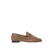 Suède Loafer Blokhak Schoenen Bibi Lou , Beige , Dames