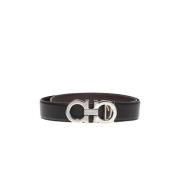 Logo riem Salvatore Ferragamo , Black , Heren