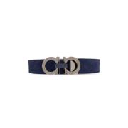 Suède riem Salvatore Ferragamo , Blue , Heren