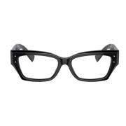 Rechthoekige acetaatbril Dg3387 Dolce & Gabbana , Black , Dames