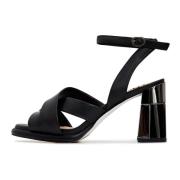 Evelyn Blokhak Sandalen - Zwart Cesare Gaspari , Black , Dames