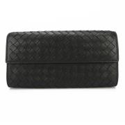 Pre-owned Leather wallets Bottega Veneta Vintage , Black , Dames