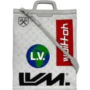 Pre-owned Fabric louis-vuitton-bags Louis Vuitton Vintage , Gray , Dam...