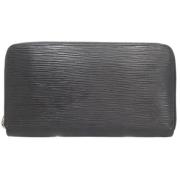 Pre-owned Leather wallets Louis Vuitton Vintage , Black , Dames