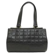 Pre-owned Leather chanel-bags Chanel Vintage , Black , Dames