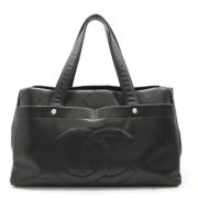 Pre-owned Leather chanel-bags Chanel Vintage , Black , Dames