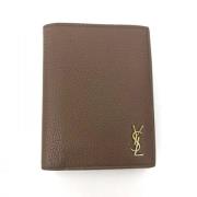 Pre-owned Leather wallets Yves Saint Laurent Vintage , Brown , Dames