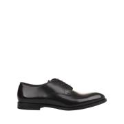 Zwarte Oxford Veterschoenen van Leer Doucal's , Black , Heren