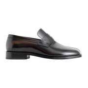 Zwart Gepoetst Leer Tabi Teen Mocassino Maison Margiela , Black , Here...