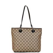 Pre-owned Canvas gucci-bags Gucci Vintage , Beige , Dames