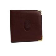 Pre-owned Leather wallets Cartier Vintage , Red , Dames