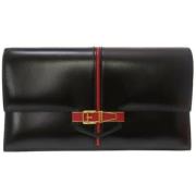 Pre-owned Fabric clutches Hermès Vintage , Brown , Dames