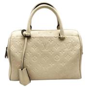 Pre-owned Leather handbags Louis Vuitton Vintage , Beige , Dames