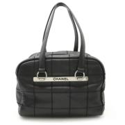 Pre-owned Leather chanel-bags Chanel Vintage , Black , Dames