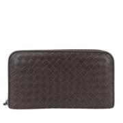 Pre-owned Leather wallets Bottega Veneta Vintage , Brown , Dames