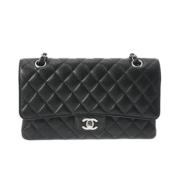 Pre-owned Leather chanel-bags Chanel Vintage , Black , Dames