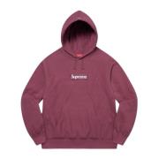 Limited Edition Box Logo Hoodie Plum Supreme , Brown , Heren