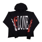 Beperkte Editie Street Hoodie Zwart/Rood Palm Angels , Black , Heren