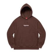 Beperkte oplage Box Logo Hoodie Donkerbruin Supreme , Brown , Heren