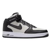 Beperkte oplage Stussy Air Force 1 Mid Nike , Black , Heren