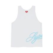 Mesh Script Tank Top White Supreme , White , Heren